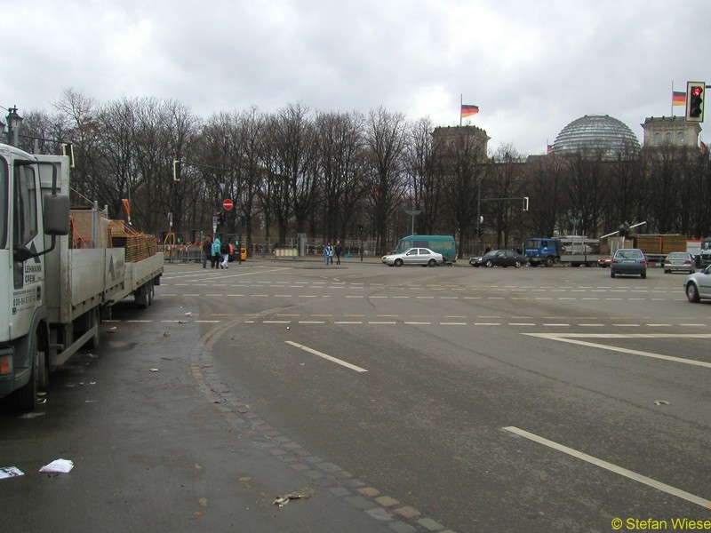 Berlin: Mauerverlauf von 2004 (Berliner Mauerverlauf am Brandenburger Tor)