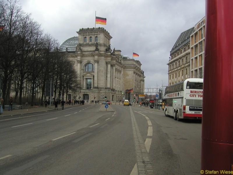 Berlin: Mauerverlauf von 2004 (Berliner Mauerverlauf am Reichstag)