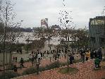 Koeln: Hochwasser Jan 2003 (Philharmonie Treppen zum Rhein)
