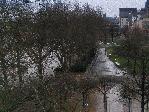 Koeln: Hochwasser Jan 2003 (Rheinpromenade unter Wasser)