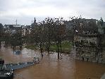 Koeln: Hochwasser Jan 2003 (Blick von der Hohenzollernbruecke)