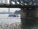 Koeln: Niedrigwasser Okt 2003 (Hohenzollernbruecke Brueckenpfeiler)
